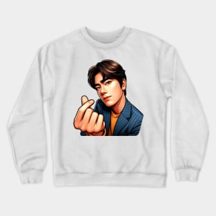 Cool Guy Korean Finger Hearts Kpop Crewneck Sweatshirt